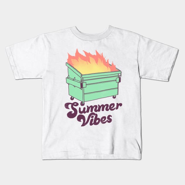 Summer Vibes Kids T-Shirt by Hillary White Rabbit